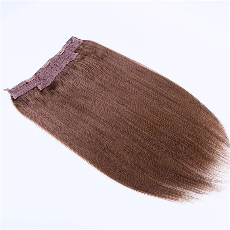 Halo Hair Extensions Invisible Wire Easy To Install Hair Piece 12A Grade Remy Hair Extension